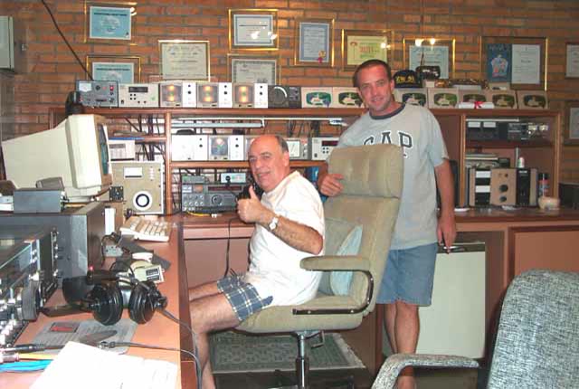 Amateur radio friends at an Israel Amateur Radio Club display