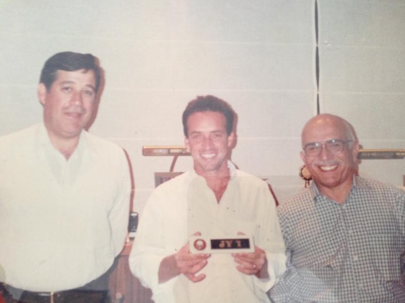 Left to right: JY3AK, Amir 4X6TT, and King Hussein JY1.