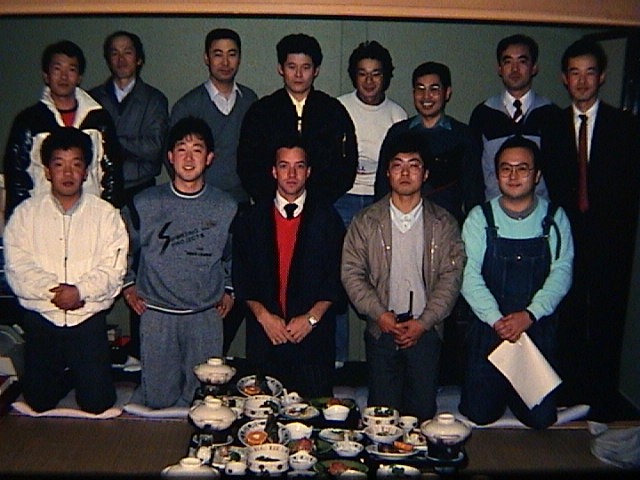 Amir with amateur radio friends in Soma City, Japan.