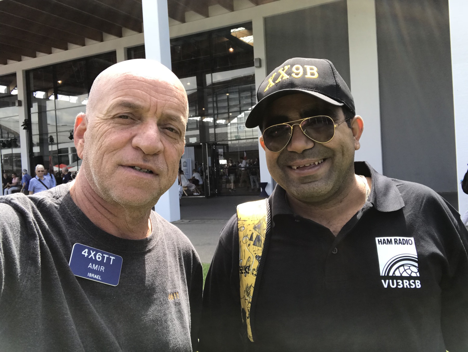 Amir with fellow amateur radio operators. 02 June 2018.